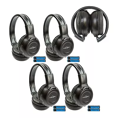 4 New Fold In Wireless IR Rear TV DVD Headphones Headset For Ford Vehicles 609b  • $52.99