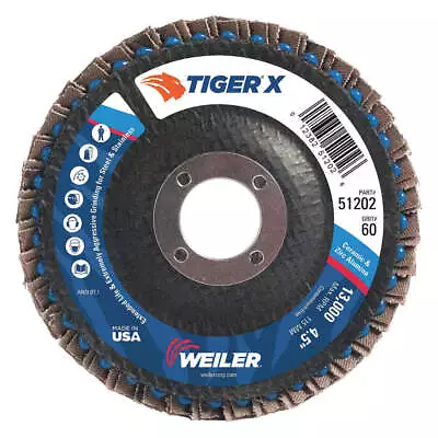 WEILER 98902 Flap Disc4-1/2 In. X 60 Grit13000 RPM • $13.86