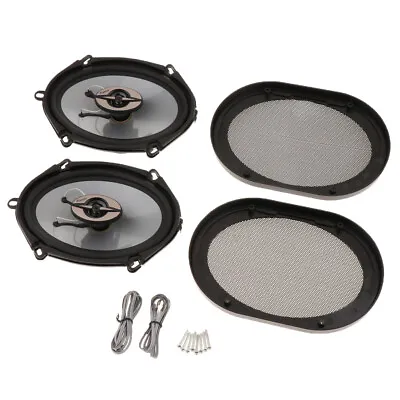 $93.53 • Buy 2pcs 5x7 Inch Three Way Sound Speaker System Stylish Coaxial Loud Speakers