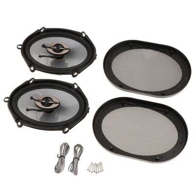 $93.53 • Buy 2pcs 5x7 Inch Three Way Sound Speaker System Stylish Coaxial Loud Speakers