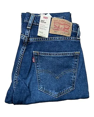 Levi's 502 Men Stretch Jeans Regular Taper Fit Riveted Blue W: 29 To 30  L: 32 • £24.99