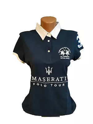 La Martina Women's Polo T-shirt Size 4 Blue Color • $18.77