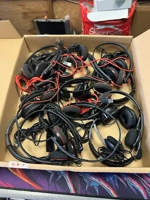 £45 • Buy Headsets Job Lot Of 13 MIXED INC PLANTRONICS / KENSINGTON ETC  **CALL CENTER**
