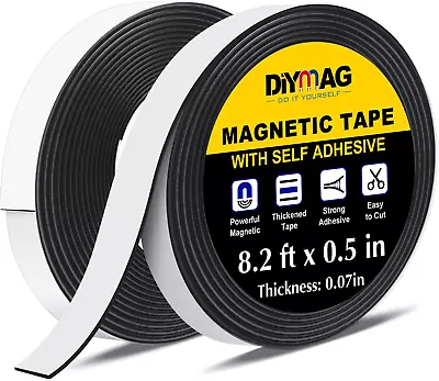 Magnetic Tape 2 Rolls Magnetic Strip With Strong Self Adhesive Flexible Magnet  • $13.16