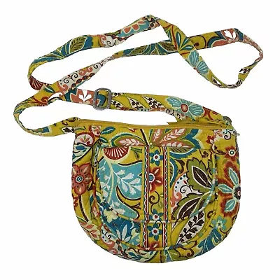 Vera Bradley Lizzy Crossbody Shoulder Bag Provencal Yellow Floral Purse Retired • $24.95