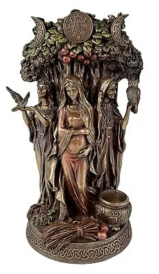 Veronese Celtic Triple Goddess Maiden Mother Danu And Crone Statue Bronze Color • $90