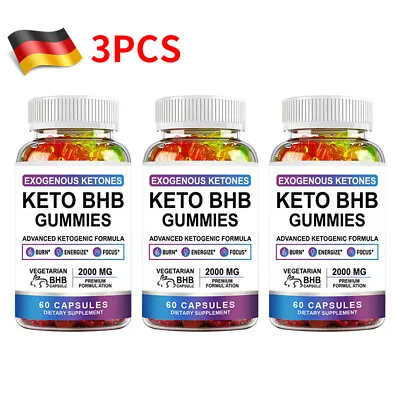 3pcs Keto BHB Gummies Fat Burn Carb Blocker Detox Weight Loss Slimming Cleansing • £18.99