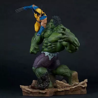 US Stock Marvel Hulk VS Wolverine PVC Action Figure Model Statue Toy Collection • $190