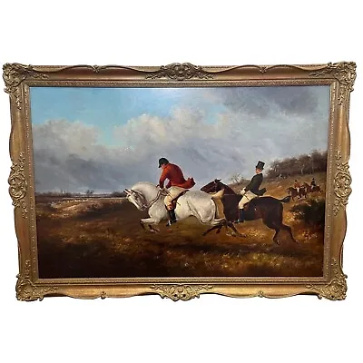 £15000 • Buy Large 19th Century Sporting Hunting Charging Scene Oil Painting By Thomas Smythe