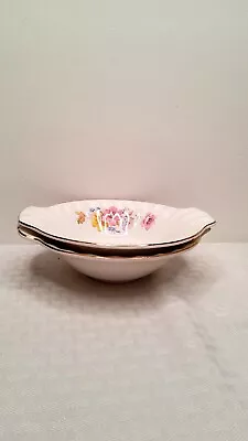 W S George  Bolero  147D Set Of 2 Lugged Cereal Or Soup Bowls Fleabite Chip • $10