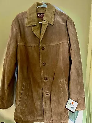 WILSON'S  Brown Suede Leather  Faux Shearling Lined  Coat M • $75