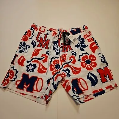 NWT Ole Miss Rebels Wes & Willy Vault Tech Swimming Trunks White XXL New W/Tags • $78.82