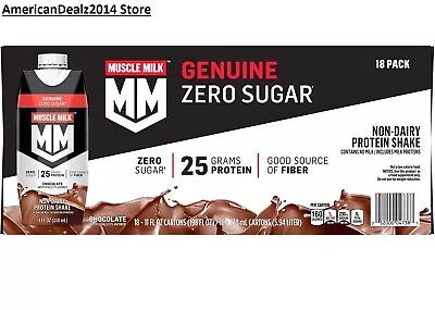 18 PACK -Muscle Milk Genuine Protein Shake Chocolate (11 Fl. Oz)  FREE SHIPPING • $35.90