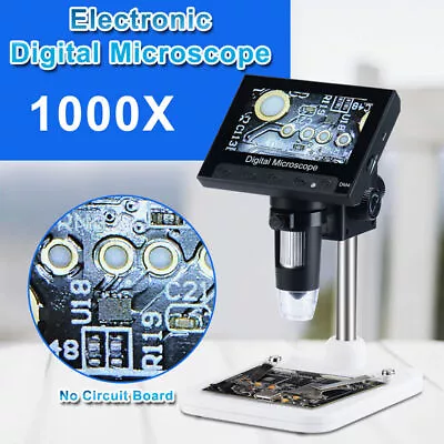 1000X 4.3  LCD Monitor Electronic Digital Video Microscope LED HD Magnifier🥇 • $49.66