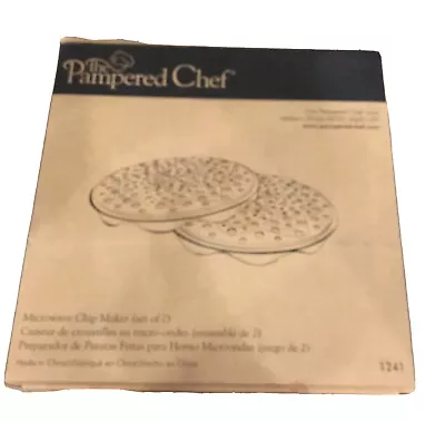 The Pampered Chef Microwave Chip Maker Set Of 2 New In Box 1241 • $15.97