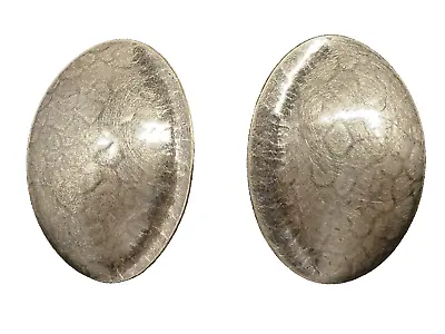 Marjorie Baer Clip Earrings Modernist Round Signed MBSF • $11