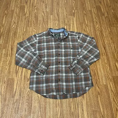 Woolrich Shirt Mens Medium Plaid Traditional Flannel Cotton Long Sleeve • $20.87