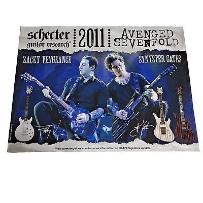 Schecter Avenged Sevenfold Electric Guitar Poster Zacky Vengeance Synyster Gates • $15