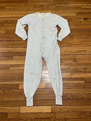 VTG LL Bean Long Johns One Piece Flap Base Layer Union Suit Wool Blend Unisex M • $34.98