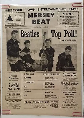 Mersey Beat The Beatles Vintage Poster Print 2000 Pyramid Music Memorabilia • $96.96
