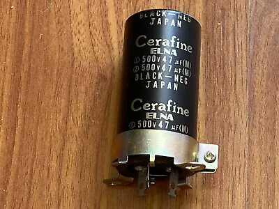 Elna Cerafine 47uf + 47uf / 500v  Capacitors 2a3 /300b Tube Power Amp Genuine • $229