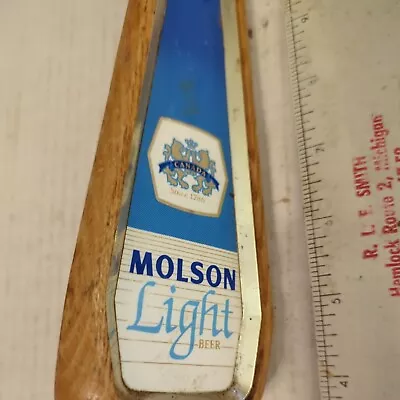 Vintage Wood MOLSON CANADIAN LIGHT BEER TAP HANDLE Barware • $14.99