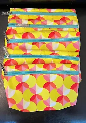 Lot Of 5 X Clinique Cosmetic Makeup Bag Zipper Pouch With Dot Print Travel Bag • $6.99