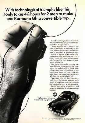 1969 Volkswagen Karmann Ghia Type 34—vintage Magazine Advertisement—vw Print Ad • $8.40