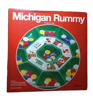 Pressman Michigan Rummy Game 2004 New W/ Wear To Box | Playing Board + 96 Chips • $11.75