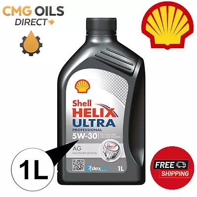 SHELL HELIX ULTRA PROFESSIONAL 5w30 AG FULLY SYNTHETIC MOTOR OIL 1L • £11.99