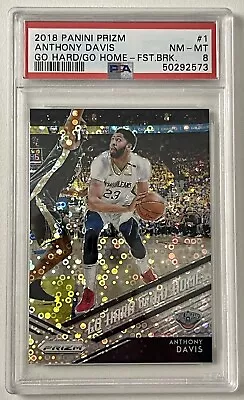 Anthony Davis 18/19 Fast Break Prizm Go Hard Go Home PSA 8 - Many Auctions Live! • $0.99