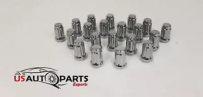 20 Wheel Lug Nuts Spline Bulge 12x1.5 Chrome Cone Seat Fits Chrysler Dodge • $15.10