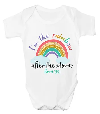 £6.99 • Buy Rainbow Baby Grow After The Storm Bodysuit Girls Boys Vest