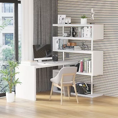 Home Office Desk With Shelves • $398.95