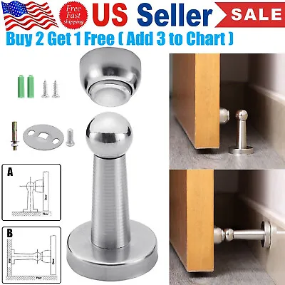 Magnetic Door Stop Holder Stay Home Safety Stopper Guard Office Fitting Screws • $6.60