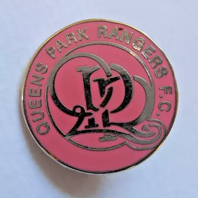 QPR Enamel Football Badge Queens Park Rangers Pink (A Small Badge) • £2.95