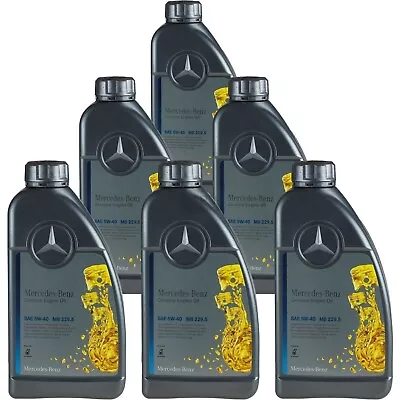 Engine Oil 100% Synthetic Original Mercedes Benz 5W40 6L MB 229.5 ( 6 Quarts ) • $74.98