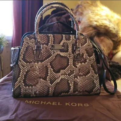 MICHAEL KORS Runway Collection  Gia Satchel Authentic Python Bag NWT $2100 • $999