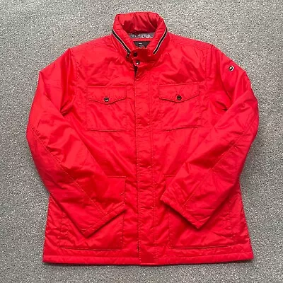 Victorinox Jacket Adult Extra Large Red Windbreaker Hooded Coat Swiss Camo Mens • $58.99