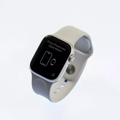 Apple Series 8 GPS+Cel 41mm Alum Case White Sport Band - White M/L - MP4F3LL/A • $319.99