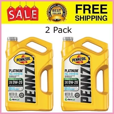 Pennzoil Platinum Full Synthetic 0W-20 Motor Oil 5-Quart • $45.87