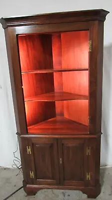 Henkel Harris Mahogany Corner Cabinet Hutch Cupboard • $800