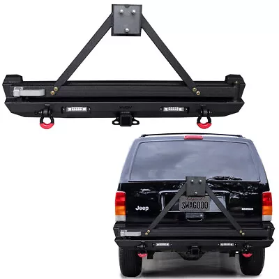 Vijay Fits 1984-2001 Jeep Cherokee XJ Rear Bumper W/Tire Carrier & Lights • $569.99