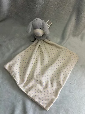 Marks & Spencer M&S Puppy Dog Baby Comforter Blanket Blue Stars Cream 01314083 • £9.99