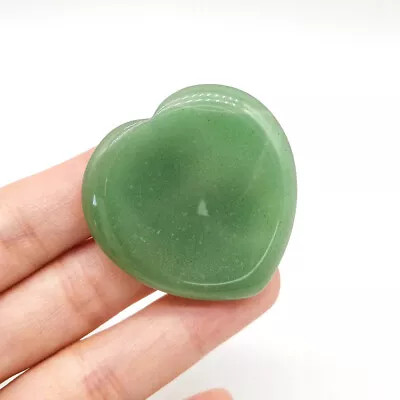 $3.99 • Buy Heart Thumb Worry Stone Pocket Palm Healing Crystal Chakra Reiki Meditation