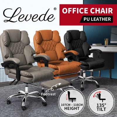 $189.99 • Buy Levede Chair Gaming Office Recliner Racing Computer Chairs PU Executive Footrest