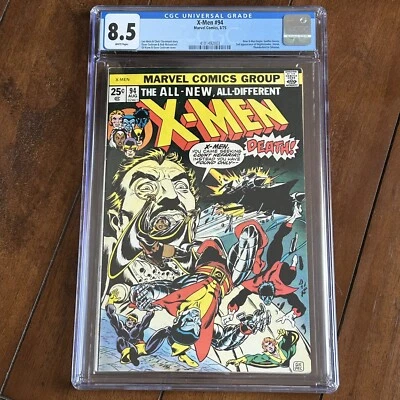 $1200 • Buy X-Men #94 (1975) - 1st New X-Men In Title! - CGC 8.5! - White Pages!