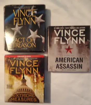 3 AUDIOBOOK CD Vince Flynn : Act Of Treason Extreme Measures American Assassin • $9.99