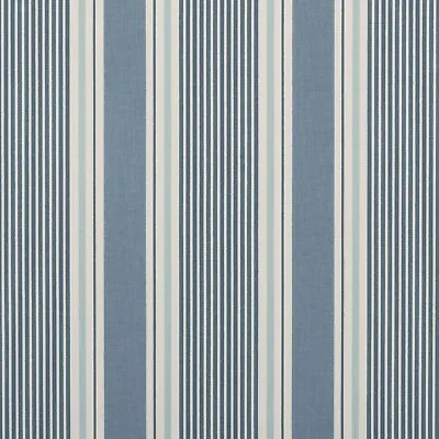 £10.99 • Buy Clarke And Clarke Sail Stripe Cloud Blue 100% Cotton Fabric 