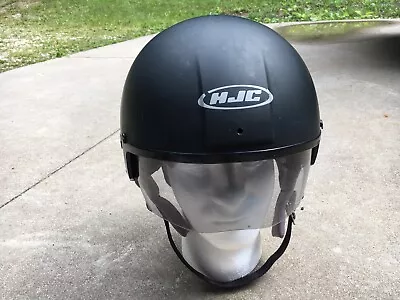 HJC IS-2 Motorcycle Helmet Matte Black XL Half Visor Chin Strap Padded Size L • $27.99